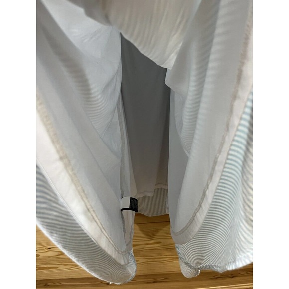 Torrid Dress 1X Light Blue White Stripe Off Shoulder Ruffle Sleeve Festival B84 - Picture 14 of 16